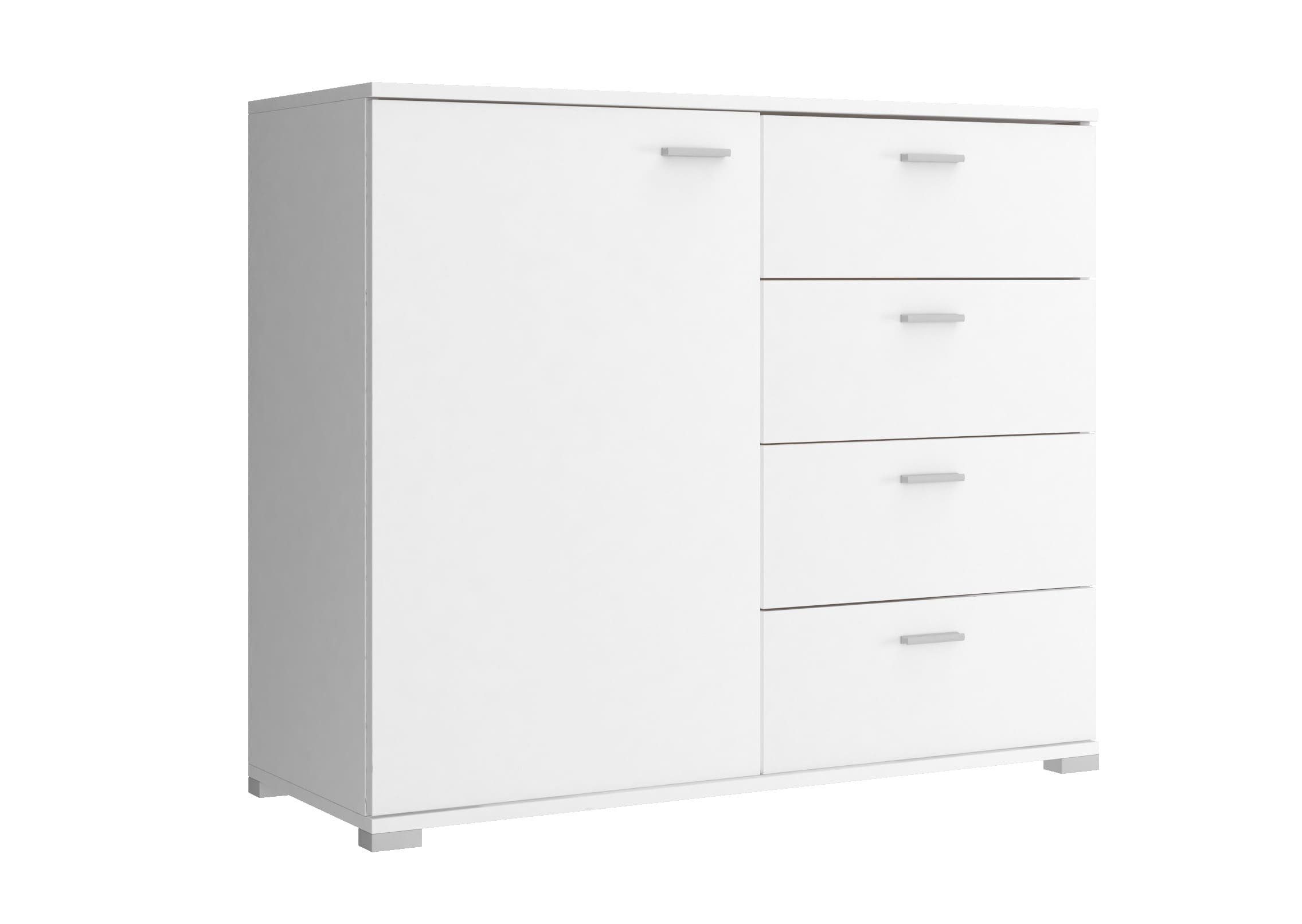 MOEBLO Kommode MIA (Moderne Schlafzimmer Möbel für Wohnzimmer Schrank, Sideboard mit 4 Schubladen, Füße aus Metall), - (BxHxT): 50/100/150x85x40 cm