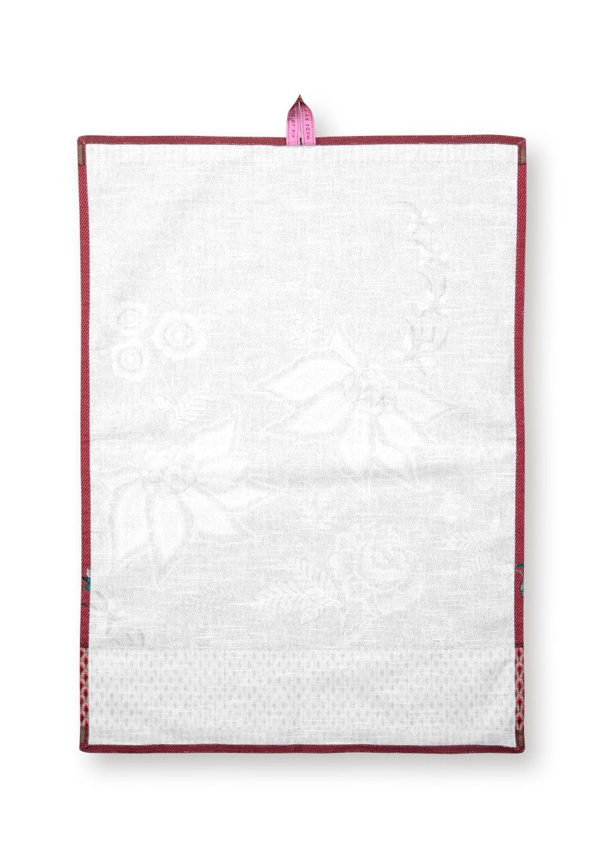PiP Studio Geschirrtuch Flower Festival Geschirrtuch dark pink 50 x 70 cm
