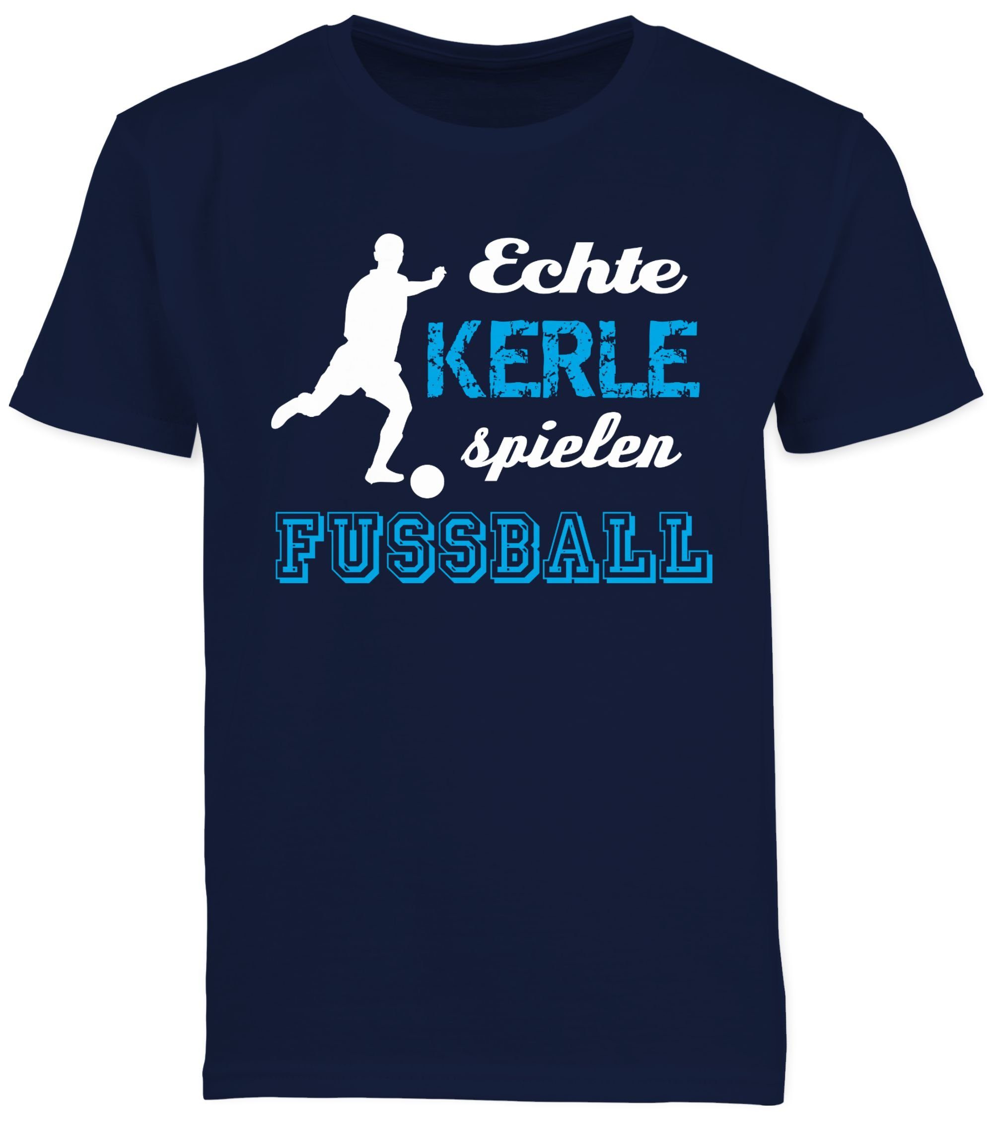 Fußball Kinder Dunkelblau T-Shirt Kerle Sport Shirtracer 1 Echte Kleidung spielen