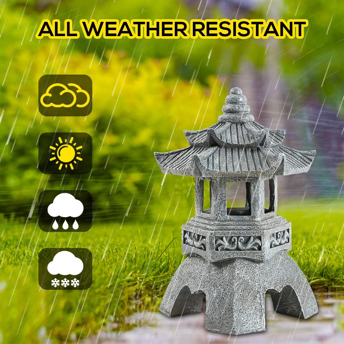 ZEUOPQ Gartenfigur Gartenlaterne Ornamente, Solar Zen günstig online kaufen