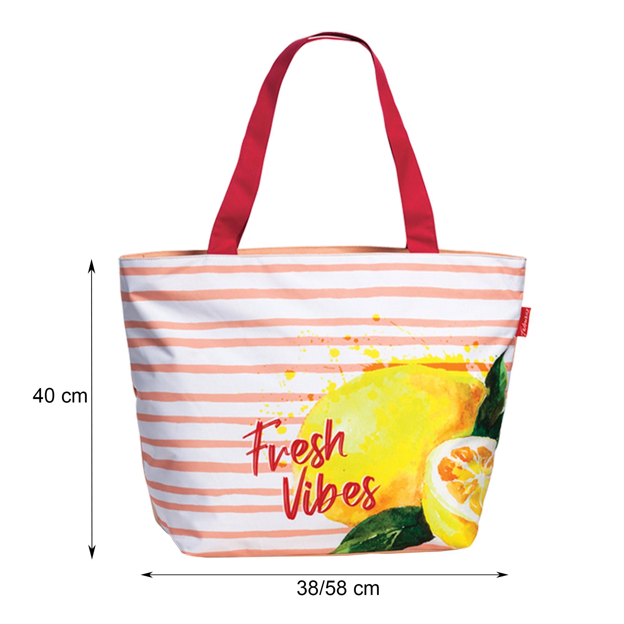 Haus und Deko Einkaufsshopper Reißverschluss Strandtasche Lachs Badetasche Shopper Schultertasche Beach