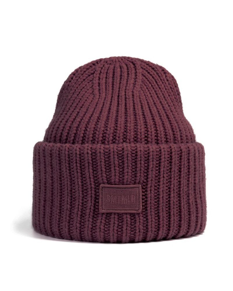 Baseball Cap Strickmütze (Beanie) Vermilion - Materialmix winerot- 1 Stück