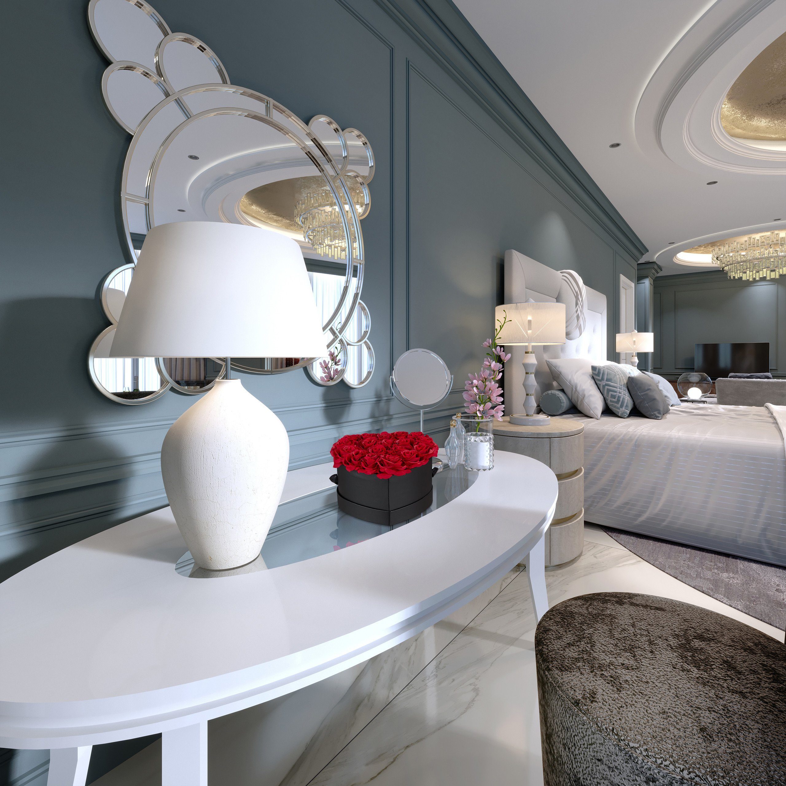 Gestecke Schwarze Rosenbox Herz 18 Rosen, relaxdays, Höhe 13 cm, rot