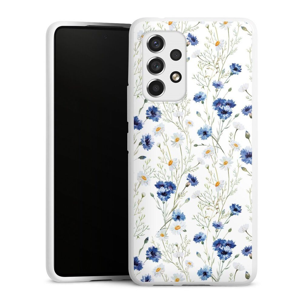DeinDesign Handyhülle Muster Blume Blumen Flower Pattern 6, Samsung Galaxy A53 5G Silikon Hülle Bumper Case Handy Schutzhülle