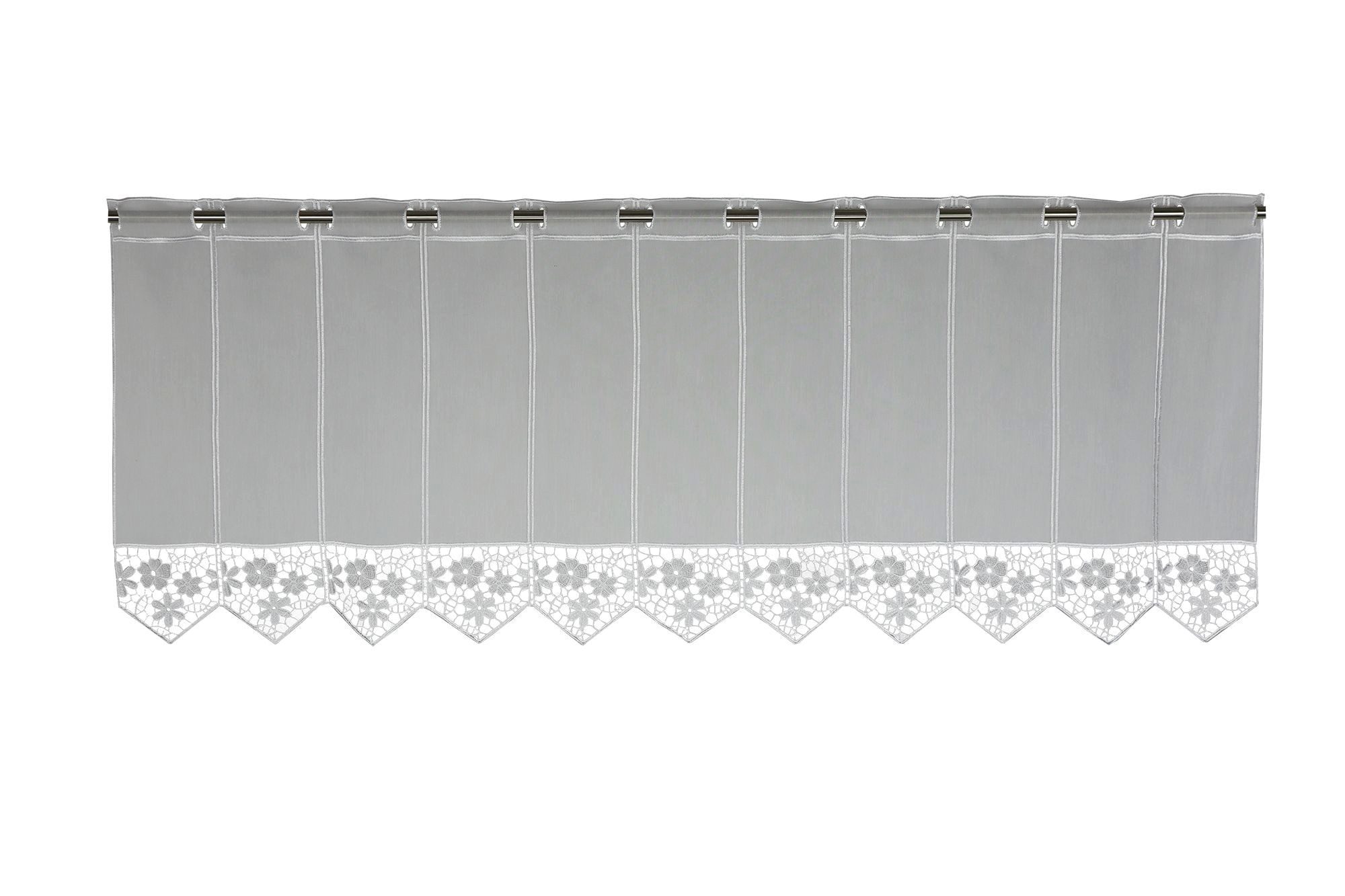 EXPERIENCE Scheibengardine Bistrogardine Stickpanneaux 45x150 cm Scheibengardine modern, Stangendurchzug, halbtransparent