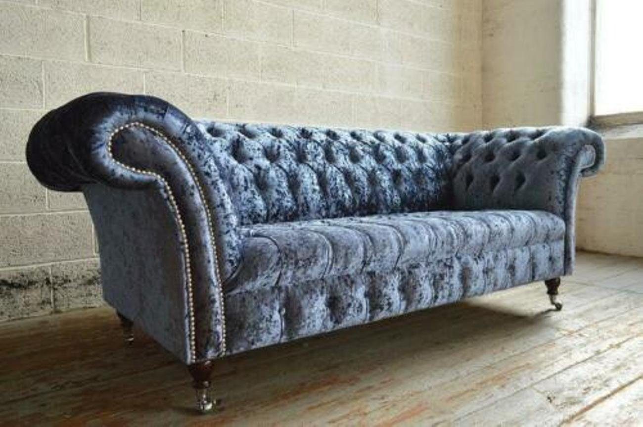 Chesterfield Design Sofa Textil, Klassische Europe Made Couch Sitzer 3 Polster JVmoebel 3-Sitzer in