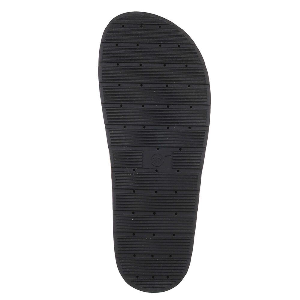 Ital-Design Moderne Damen-Sandalen mit Schnallen für Freizeit Plateausandaletten (88828339) Flach Pantoletten in Schwarz