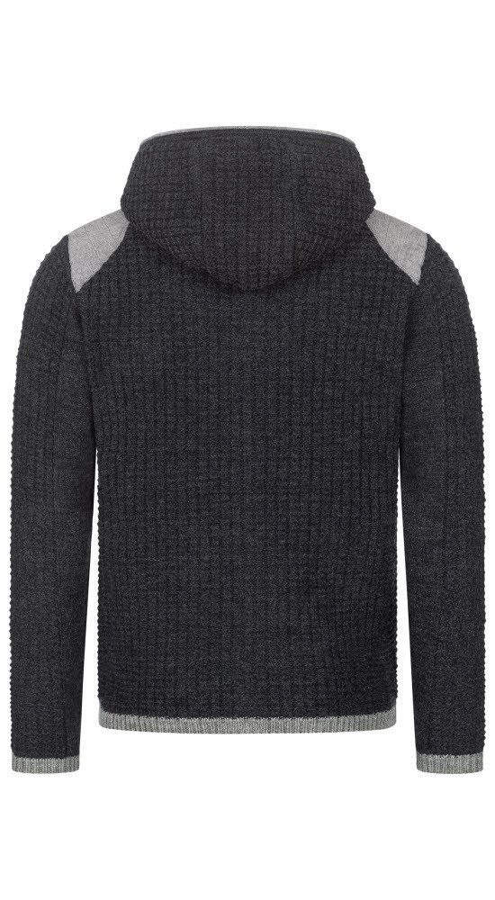 Nübler Trachtenstrickjacke Trachtenstrickjacke Langarm Hugo in Anthrazit von Nübler