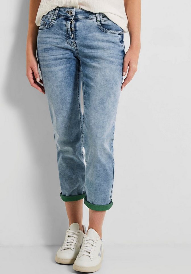 Cecil 7/8-Jeans in Used-Optik, Basic 7/8 Jeans Toronto von CECIL,  Denimstyle Hose in einer hellen Waschung