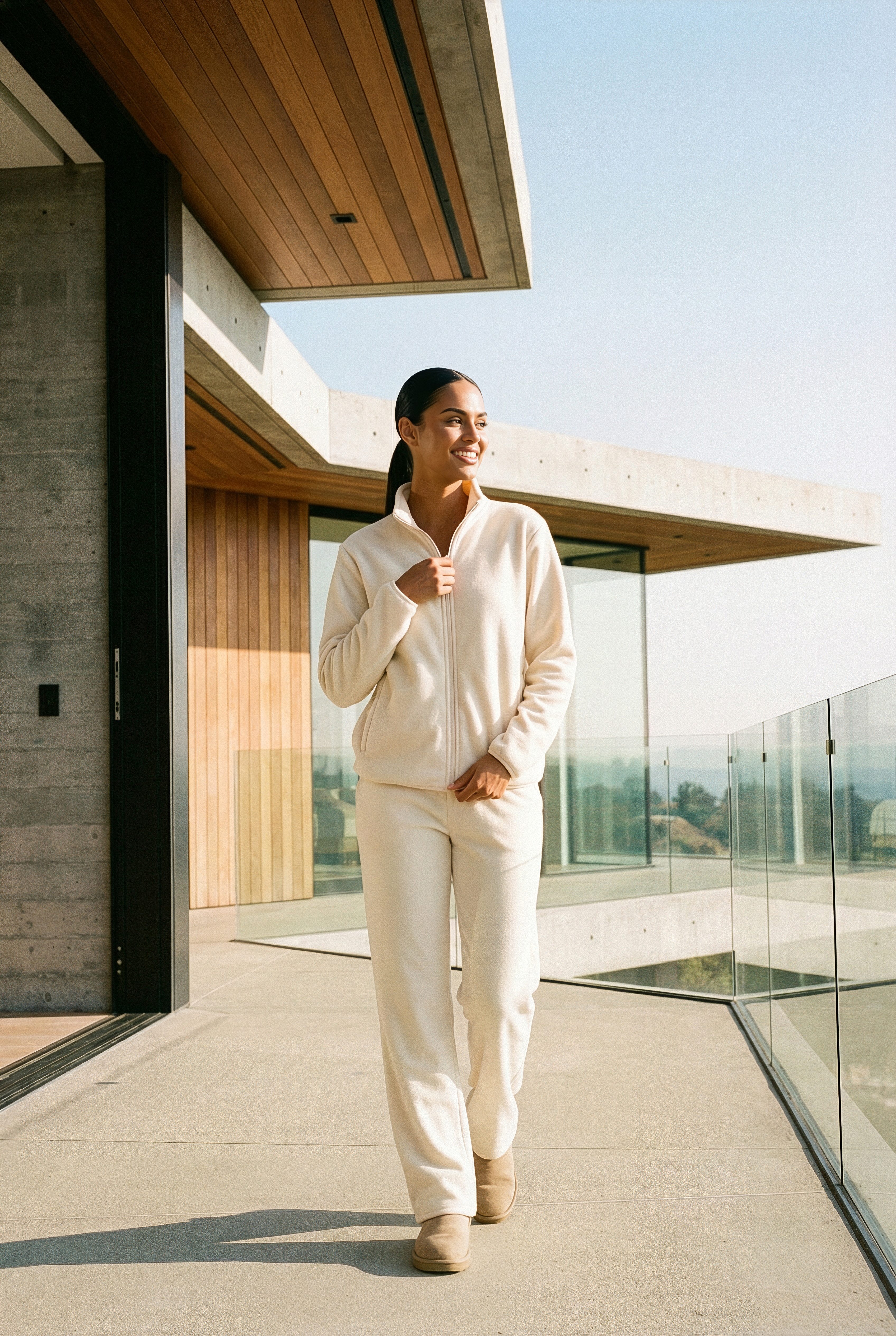 Vivance Sweatjacke mit Stehkragen und Eingrifftaschen