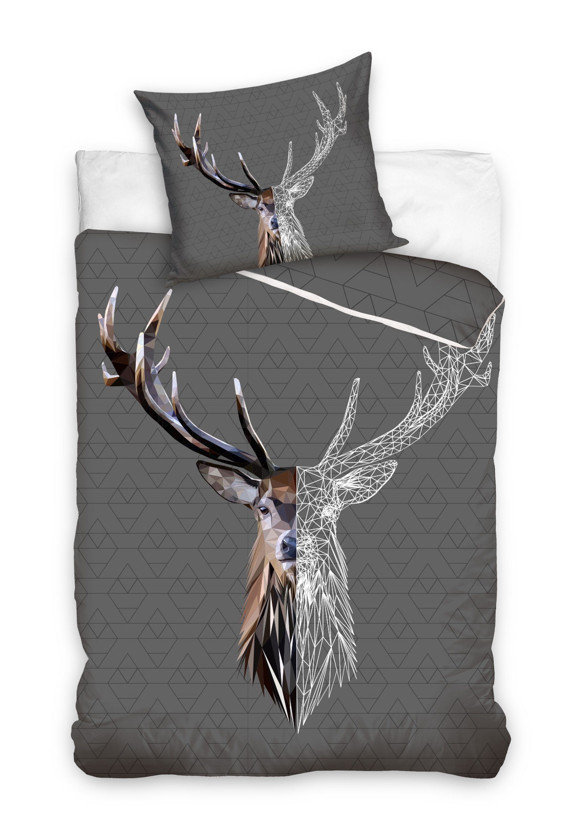 Carbotex Bettwäsche Hirsch Bettwäsche 140 x 200 cm günstig online kaufen