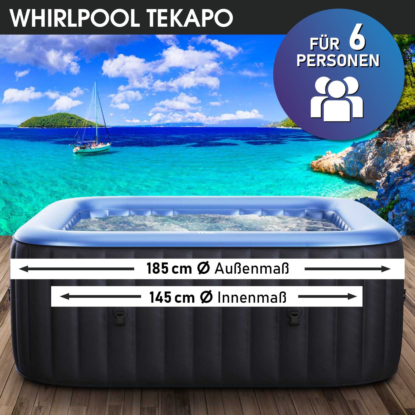 BRAST Whirlpool aufblasbar Tekapo für 4-6 günstig online kaufen