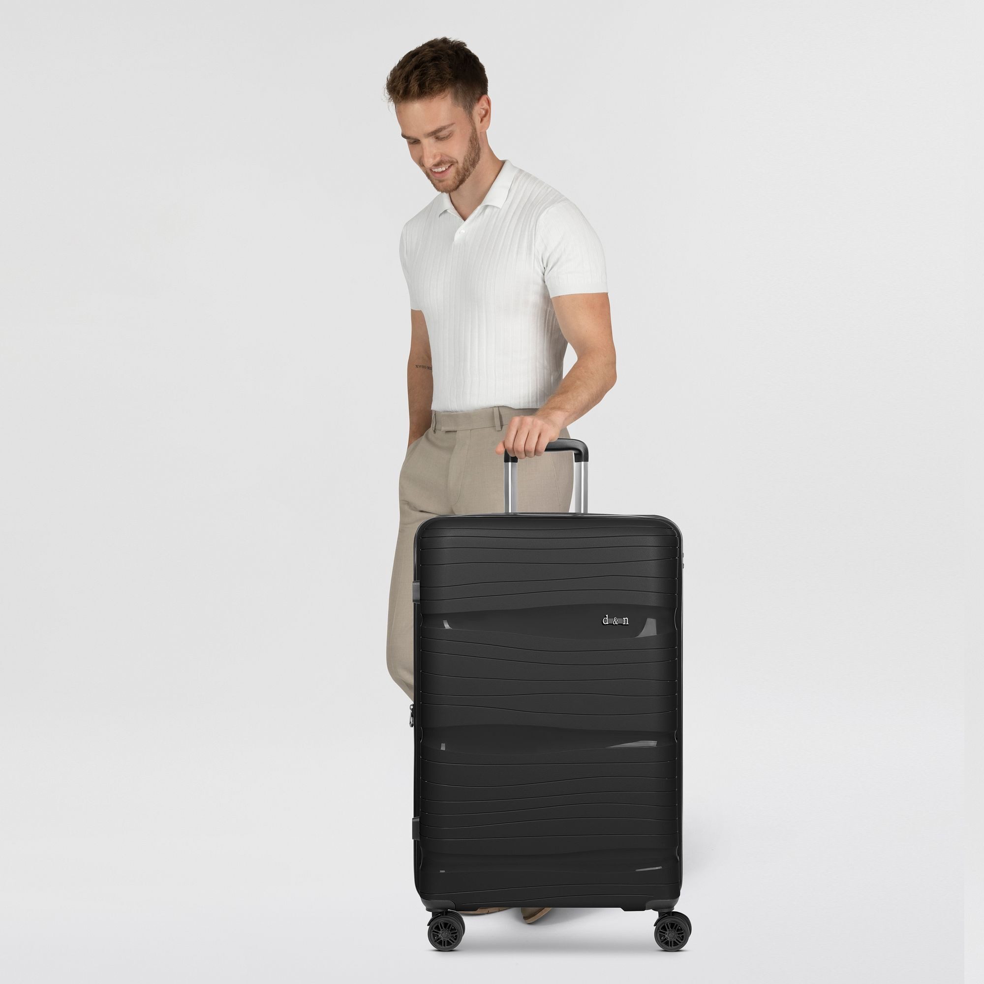 D&N Hartschalen-Trolley Travel Line 4300-Plus, 4 Rollen, Polypropylen