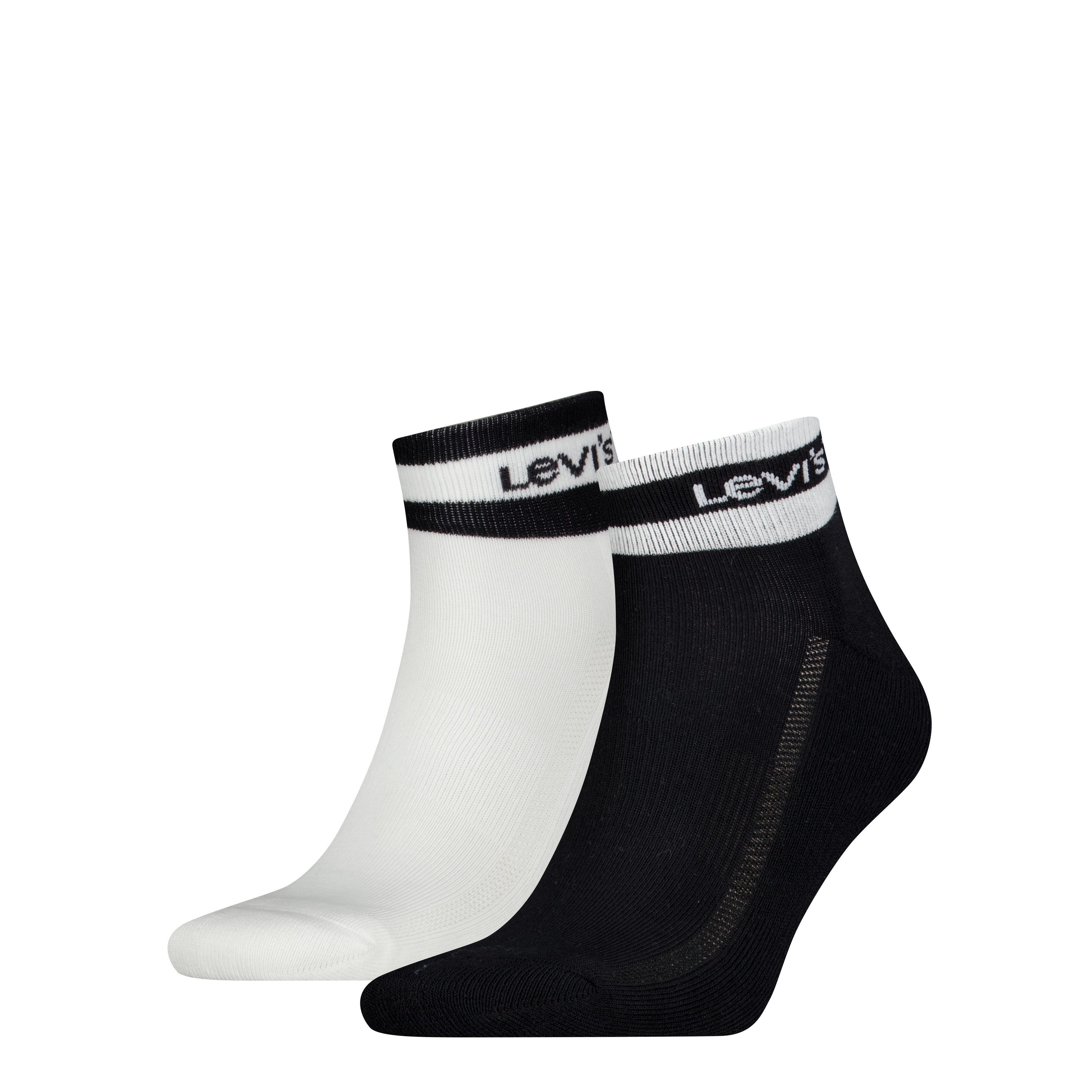 Levi's® Kurzsocken LEVIS MID CUT SPORT STRIPE (2 Paar) mit gepolsterter Soh günstig online kaufen