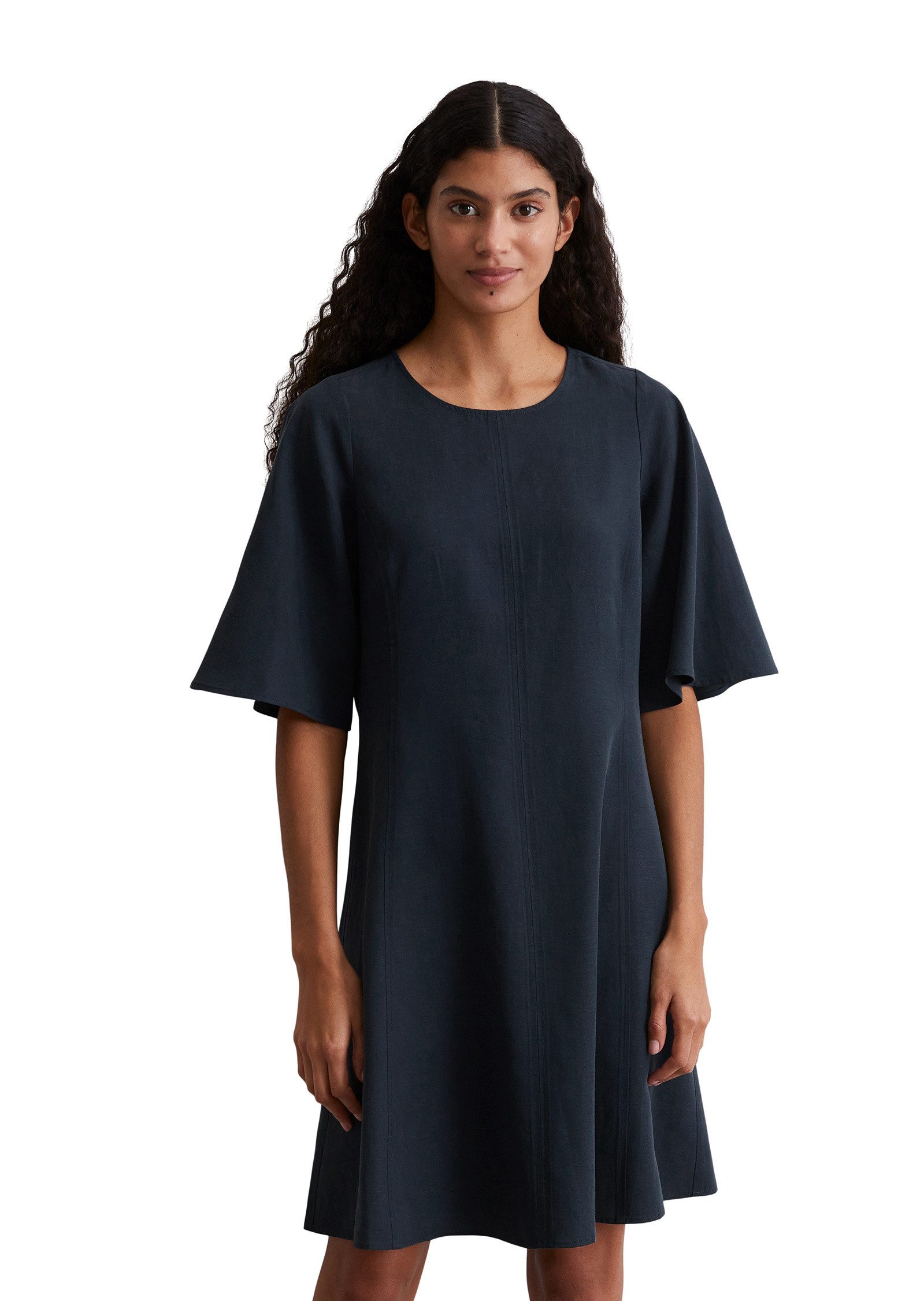 Marc O'Polo Midikleid aus TENCEL™ Lyocell-Leinen-Mix günstig online kaufen