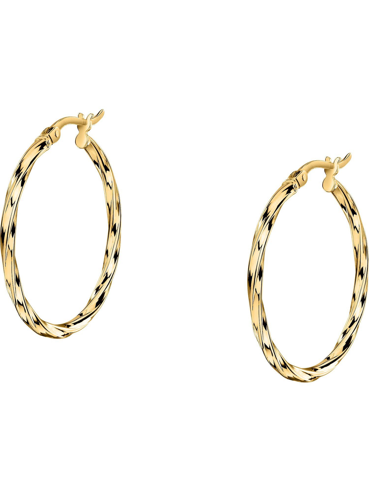 CHRIST Paar Creolen CHRIST Damen-Creolen 585er Gelbgold (Paar), Damenschmuck