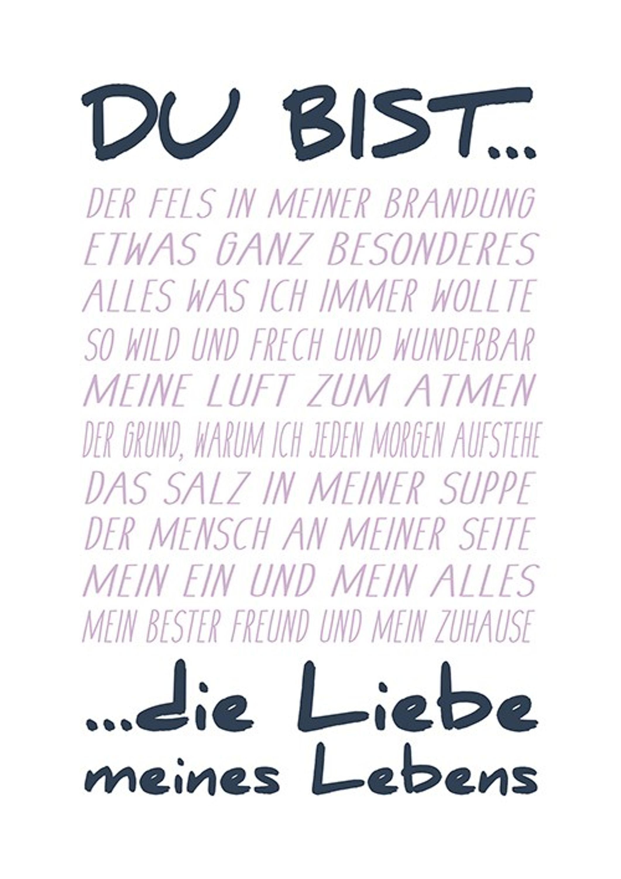 Spruch Bild Liebe Liebeserklärung DinA4 artissimo Poster Kunstdruck Sprüche: Sprüche und Liebeserklärung, romantische Poster Zitate mit