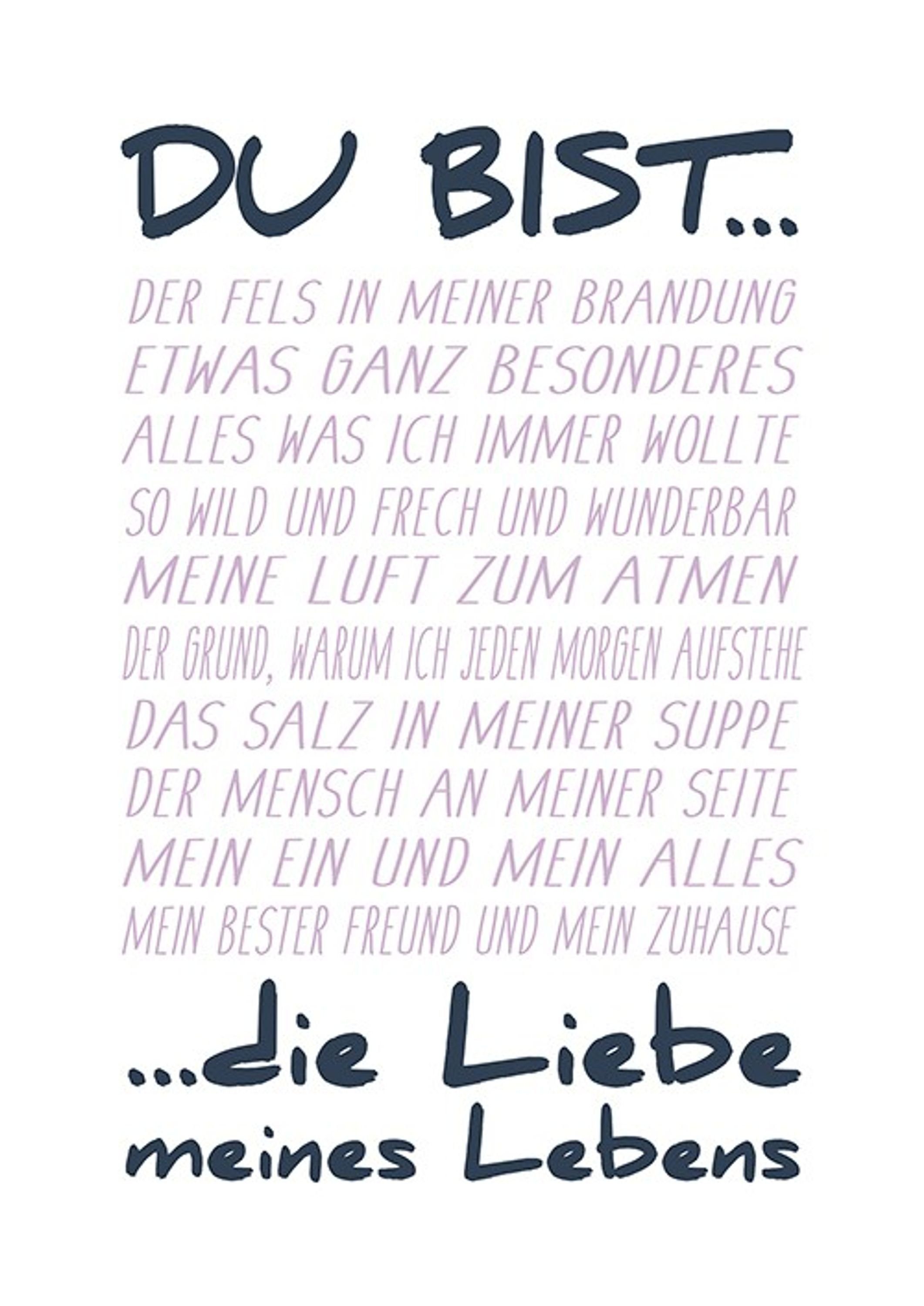 artissimo Poster Poster mit Spruch DinA4 Bild Kunstdruck Sprüche Liebe Lieb günstig online kaufen
