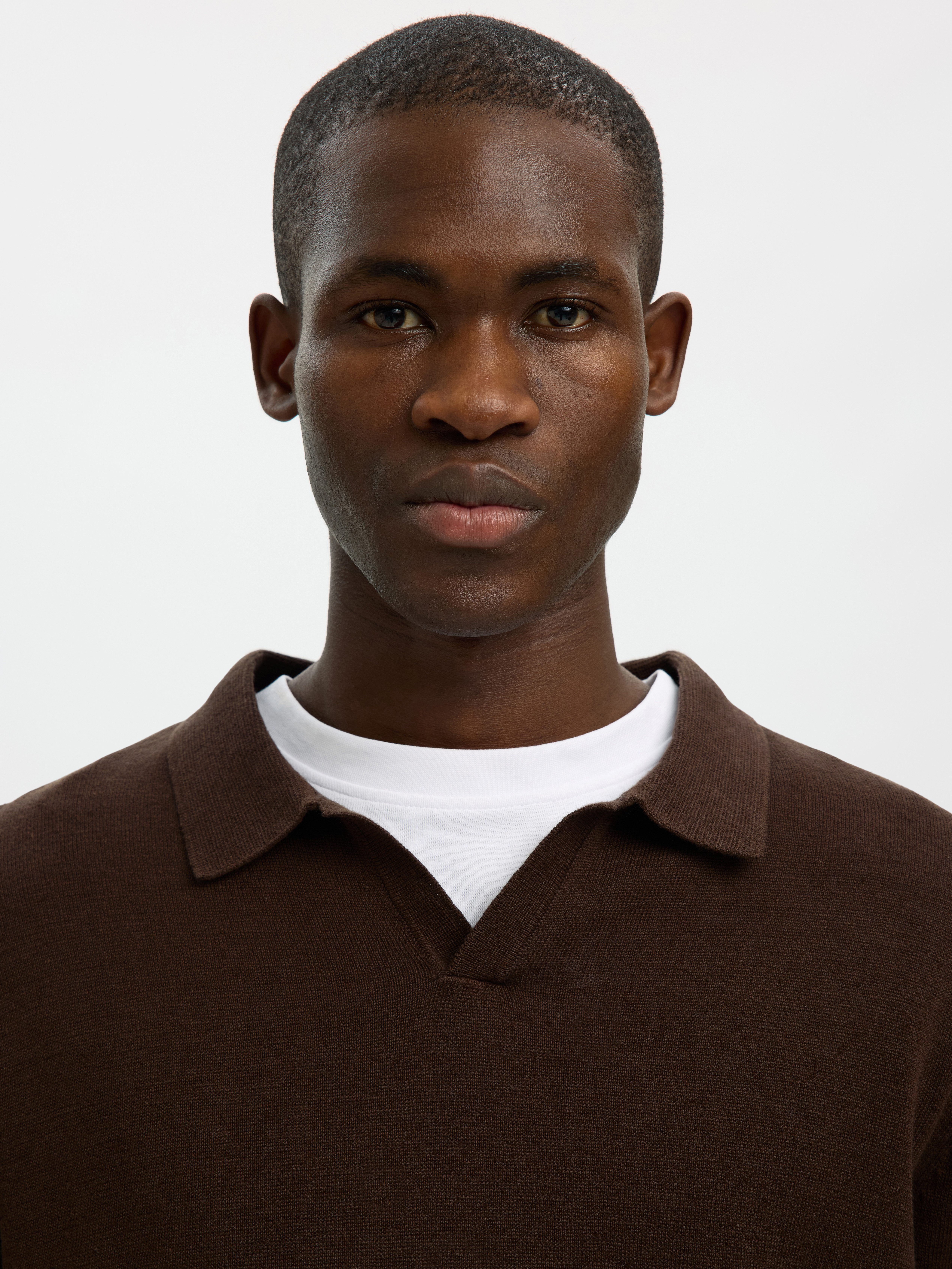 Selected Poloshirt SLHMATTIS SS KNIT SUN OPEN POLO NOOS