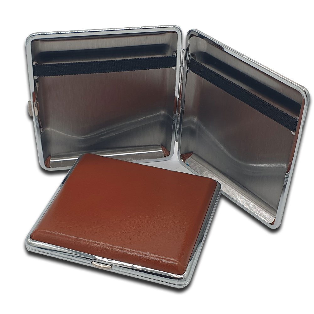 Coumo Aufbewahrungsbox Zigarettenetui, Echtleder, Leder, Vintage Klassik günstig online kaufen