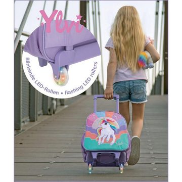 Depesche Trolley Depesche Kindertrolley mit LED Rollen Ylvi lila