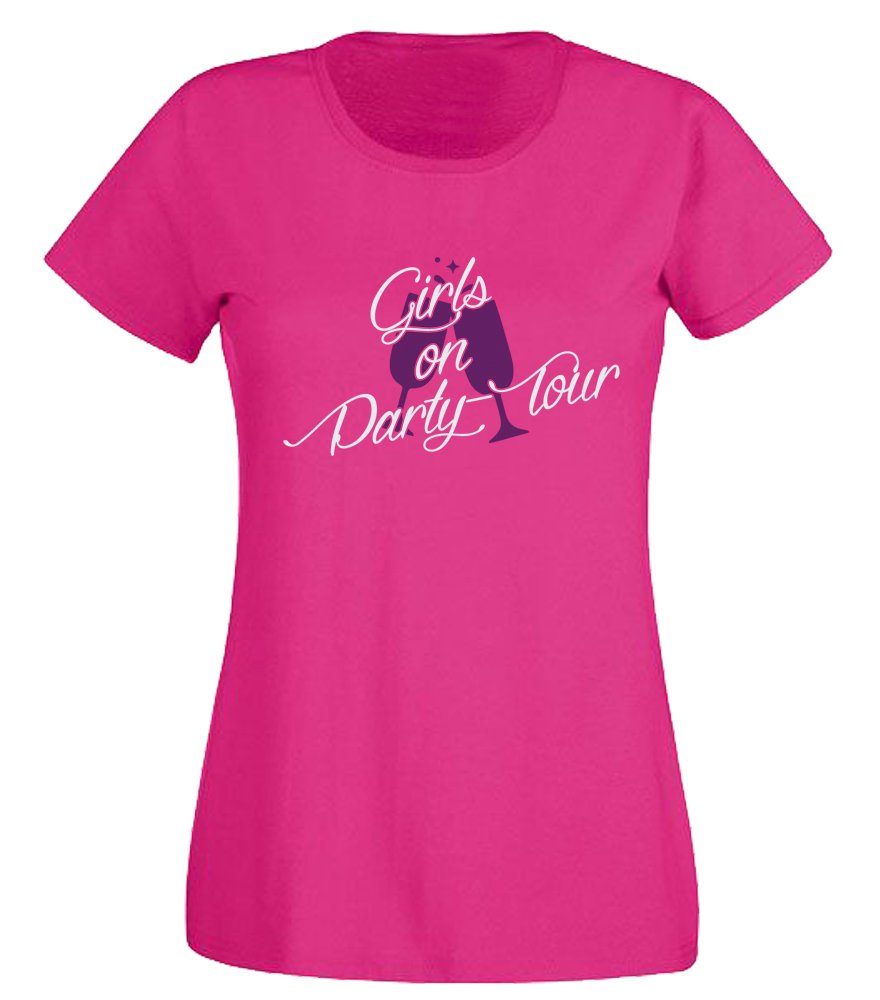 G-graphics T-Shirt Girls on Party Tour Slim-fit Damen T-Shirt- perfekt für günstig online kaufen