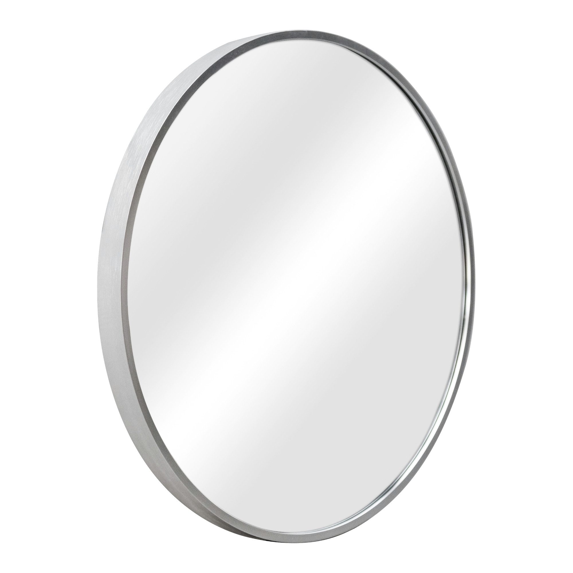 en.casa Wandspiegel, »Modugno« Hängespiegel rund Aluminium 50cm Silberfarbe günstig online kaufen