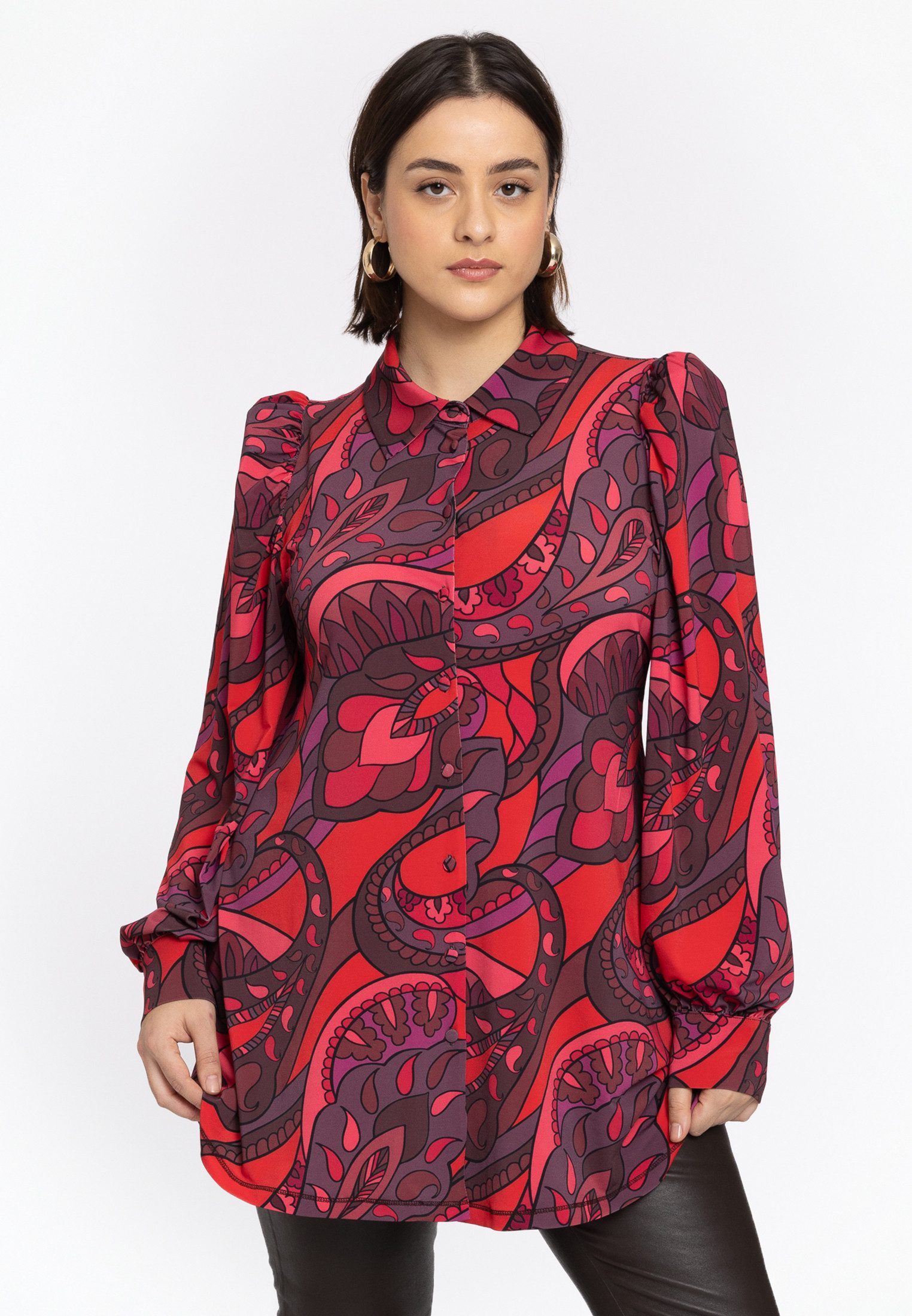 YOEK Blusentop Damen Bluse mit Druck günstig online kaufen