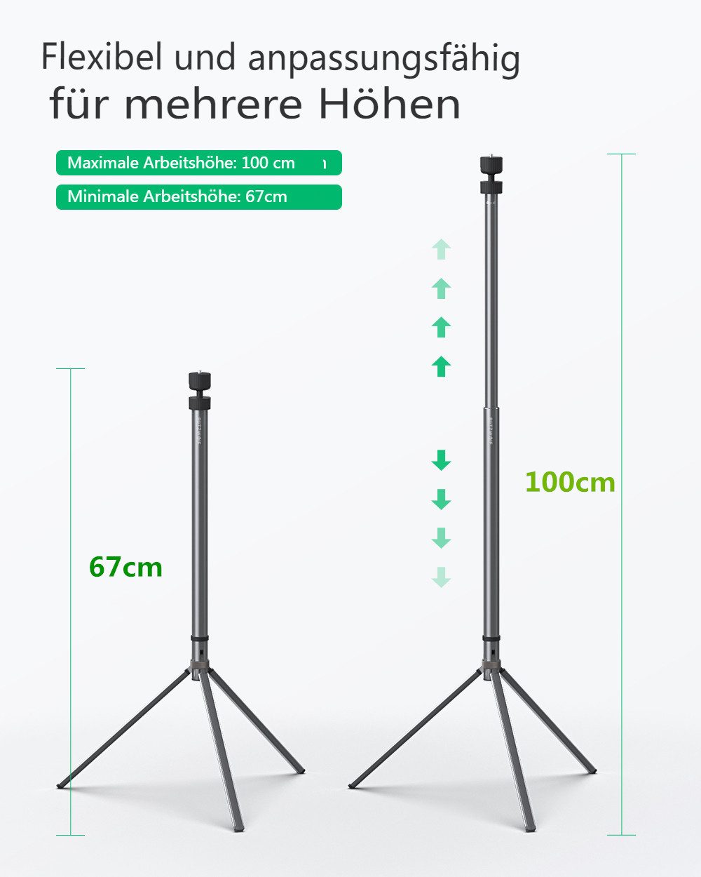 Insma Beamer-Standfuß, (Projektor-Stativ 360° verstellbar, 67-99,2cm verstellbar, Tragfähigkeit 10 kg)