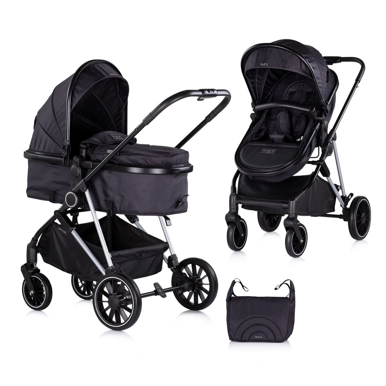Kombi-Kinderwagen Kinderwagen Aura 2 in 1