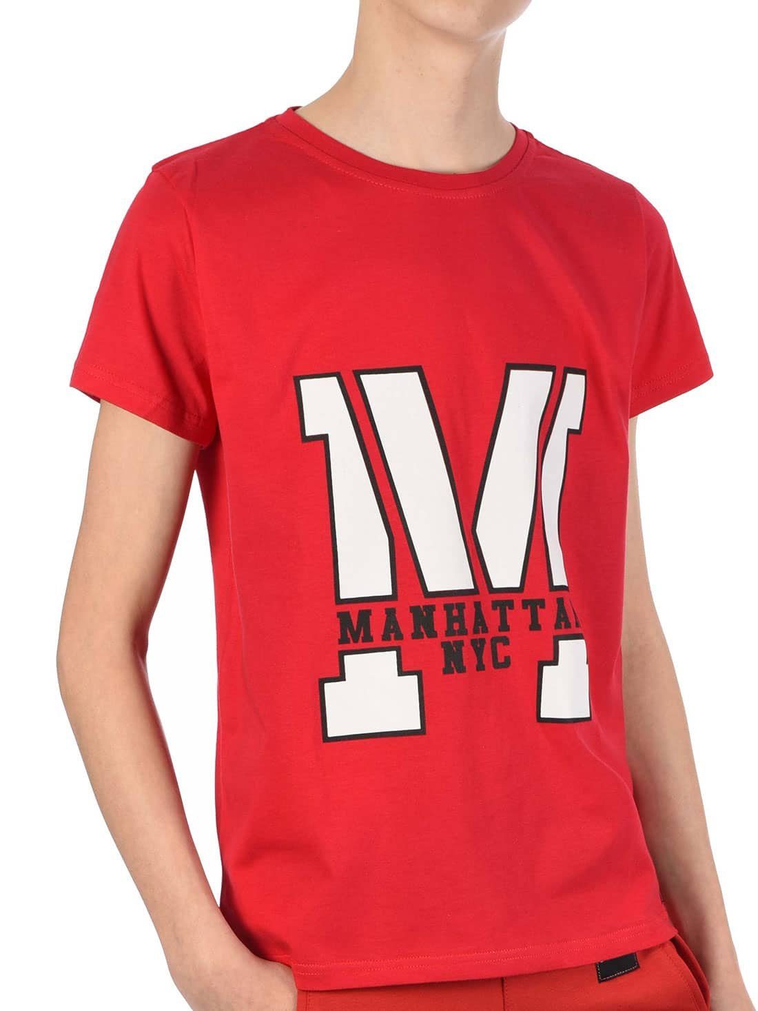 OTTO Jungen Kleidung Tops & T-Shirts T-Shirts 1-tlg T-Shirt Polos & Longsleeves T-Shirts T-Shirt »Jungen T-Shirt mit Manhatan« 