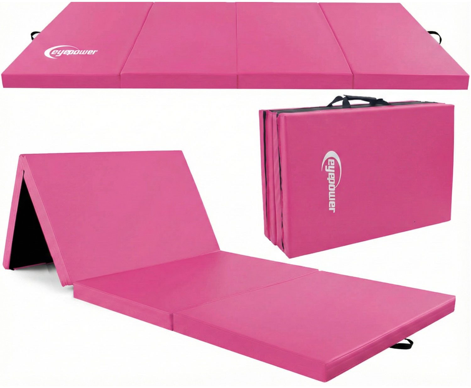 eyepower Weichbodenmatte 180 x 60 x 5 cm - XL Turnmatte für Zuhause - Faltbare Gymnastikmatte (1-St), Bodenturnmatte - Klappbare Fitnessmatte - Fallschutzmatte für Kinder