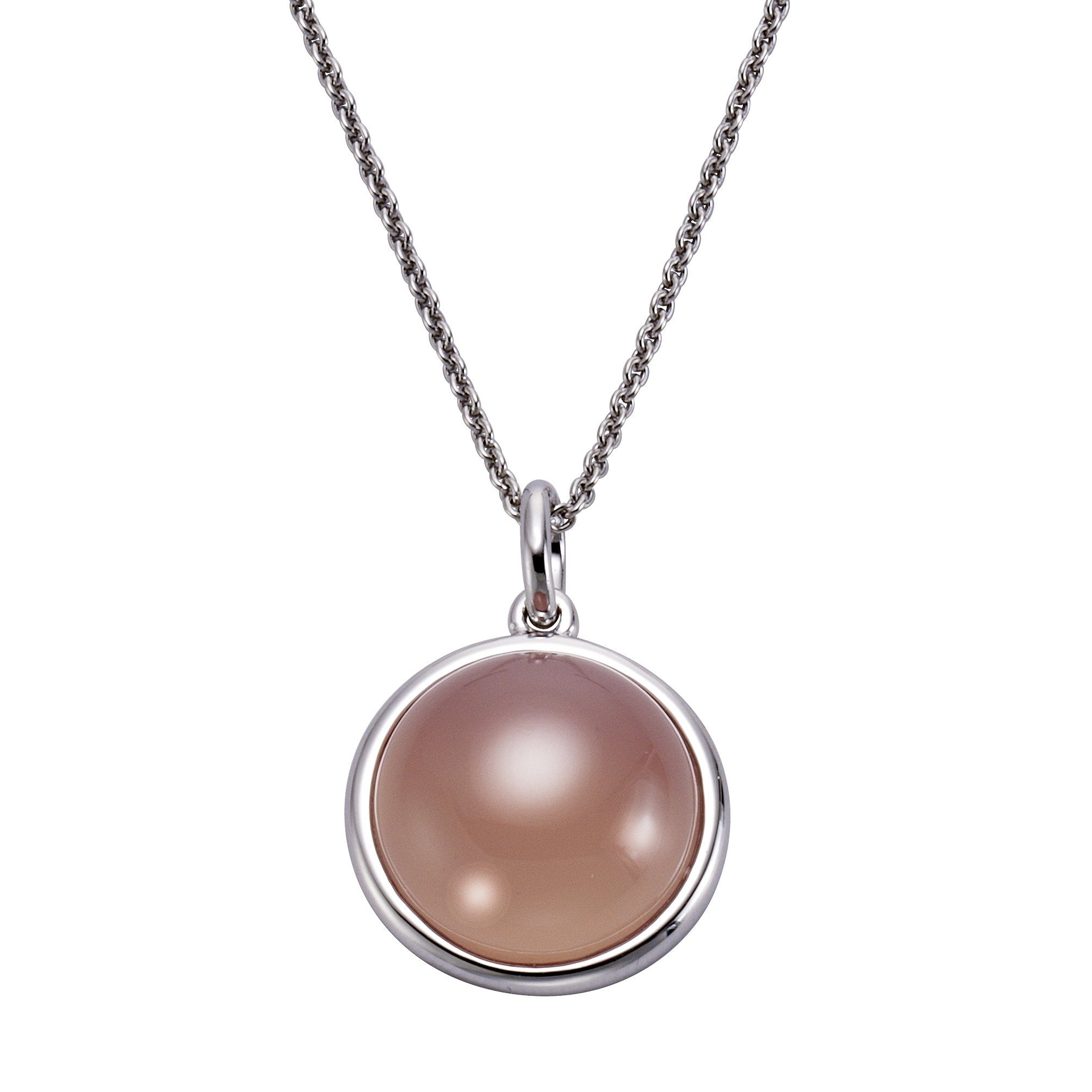 Jamelli Kette mit Anhänger 925 Silber Rosenquarz