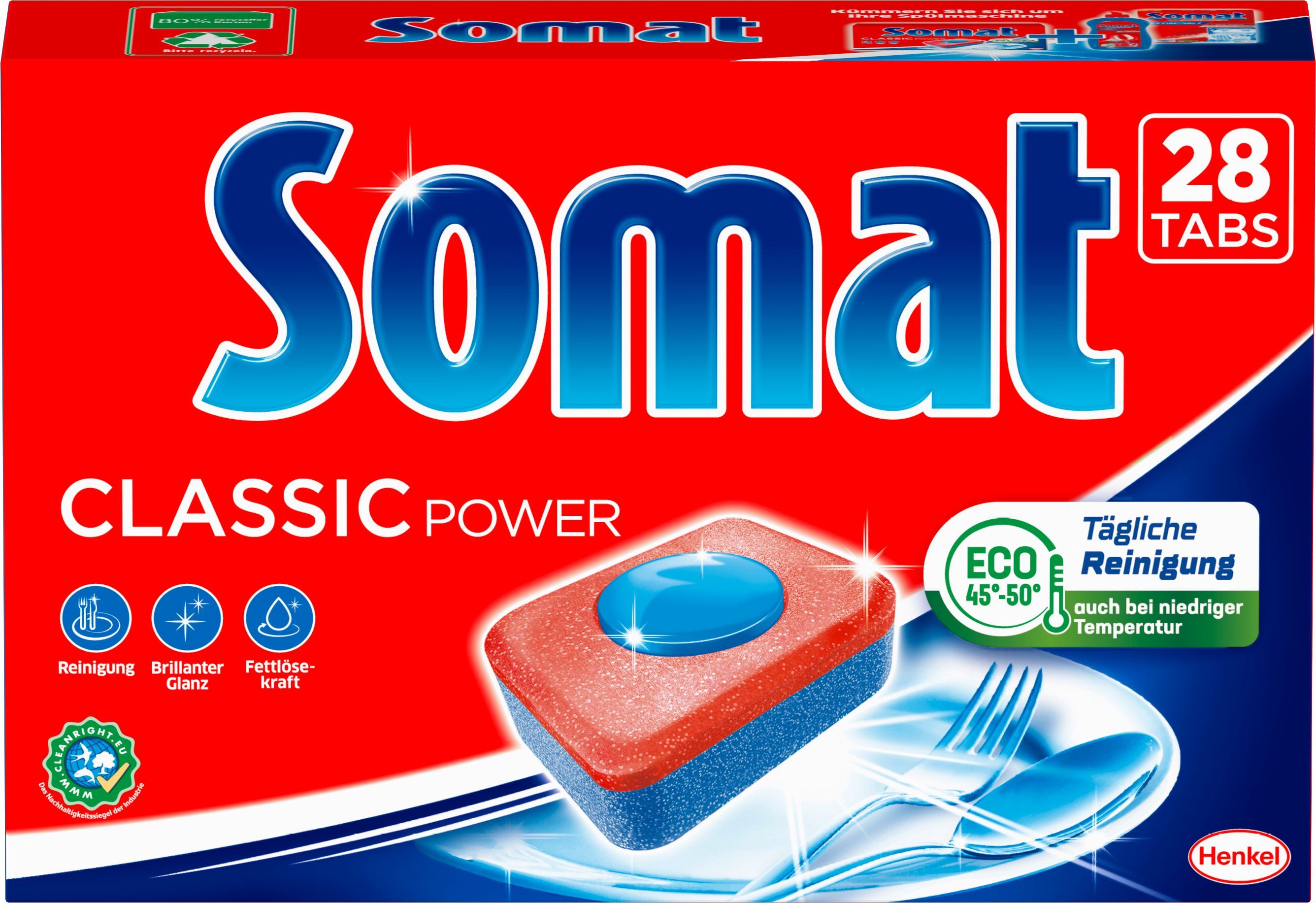 Somat Classic Power Spülmaschinentabs (28-St. Geschirrspültabs für kraftvolle Reinigung & strahlend sauberes Geschirr)