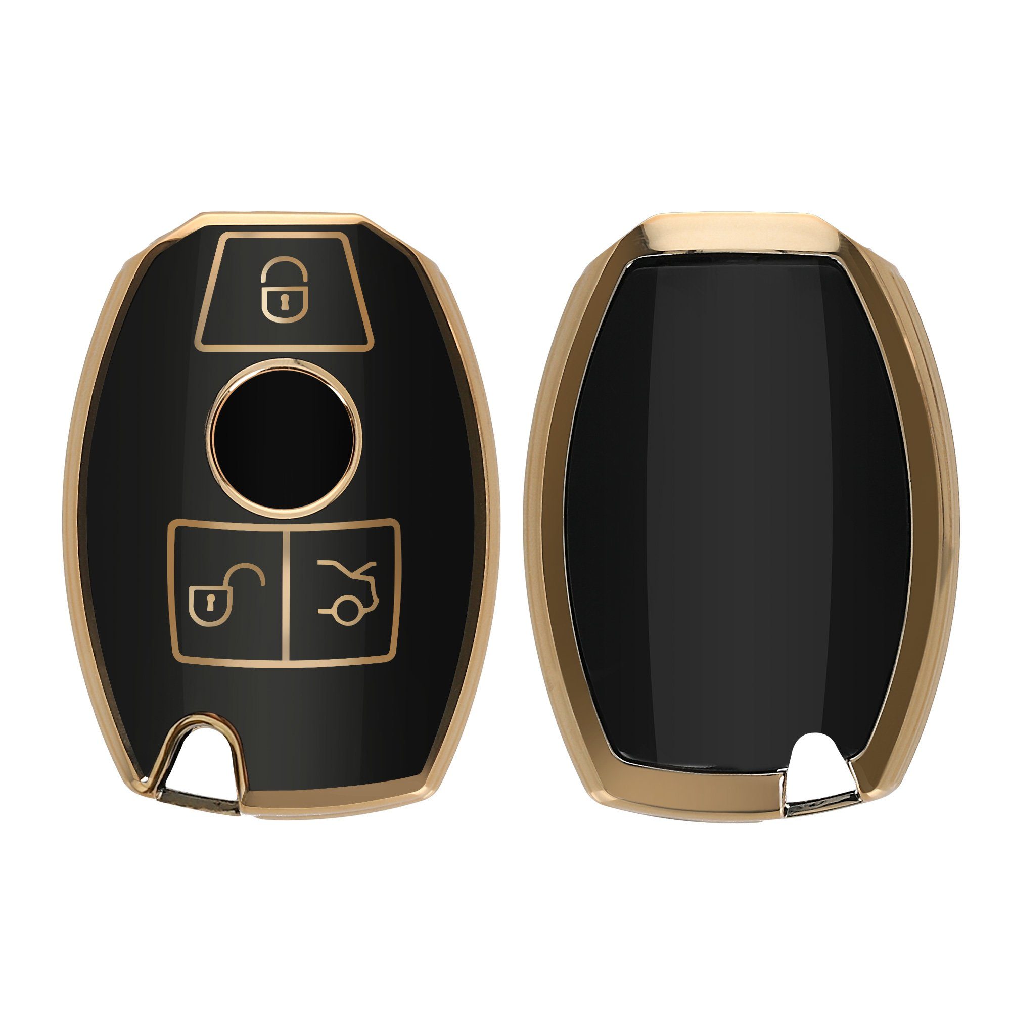 Mercedes Benz, Cover kwmobile Schlüsselhülle Autoschlüssel für Schlüsseltasche Silikon Hülle