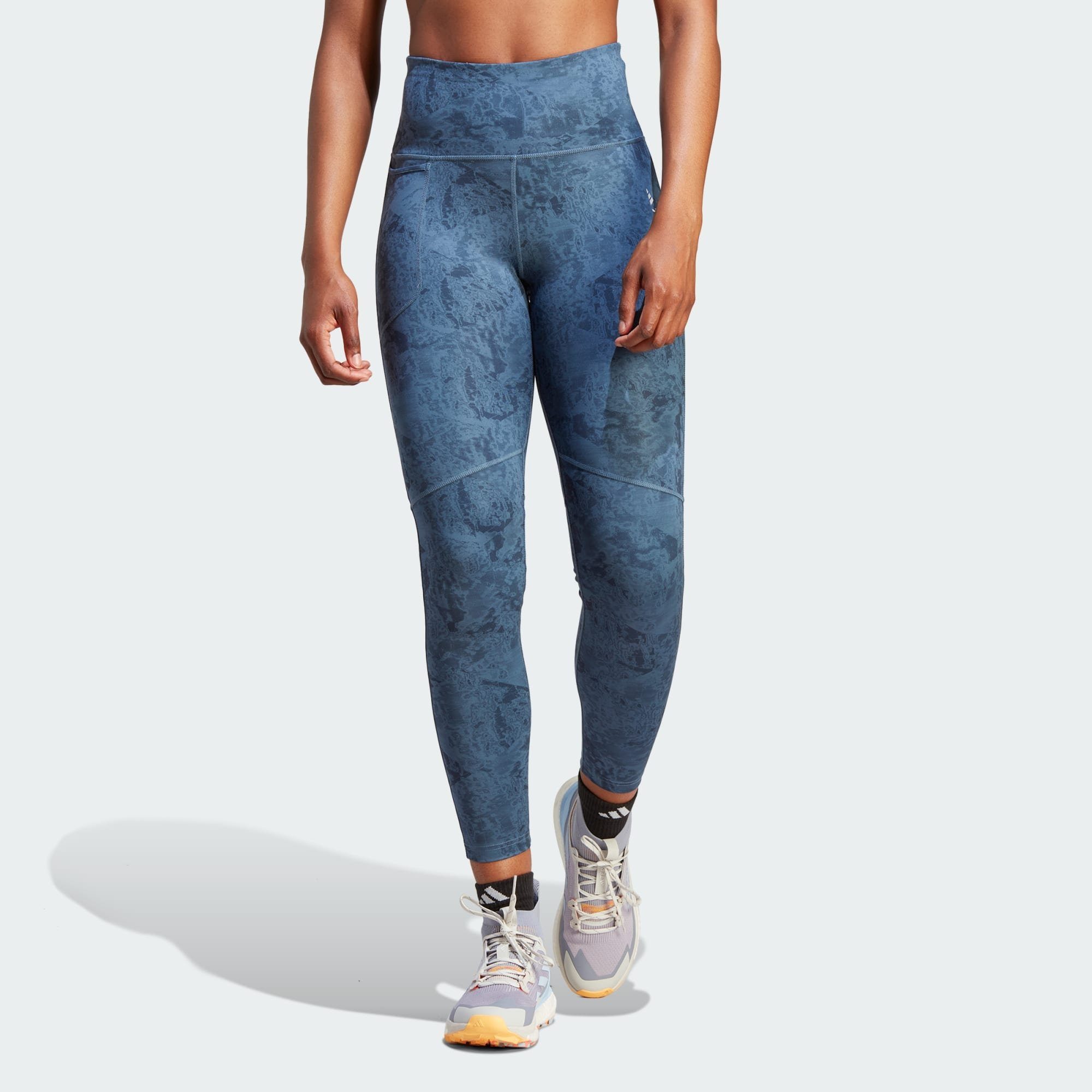 adidas TERREX Funktionsleggings TERREX MULTI ALLOVER Wonder Steel PRINT LEGGINGS