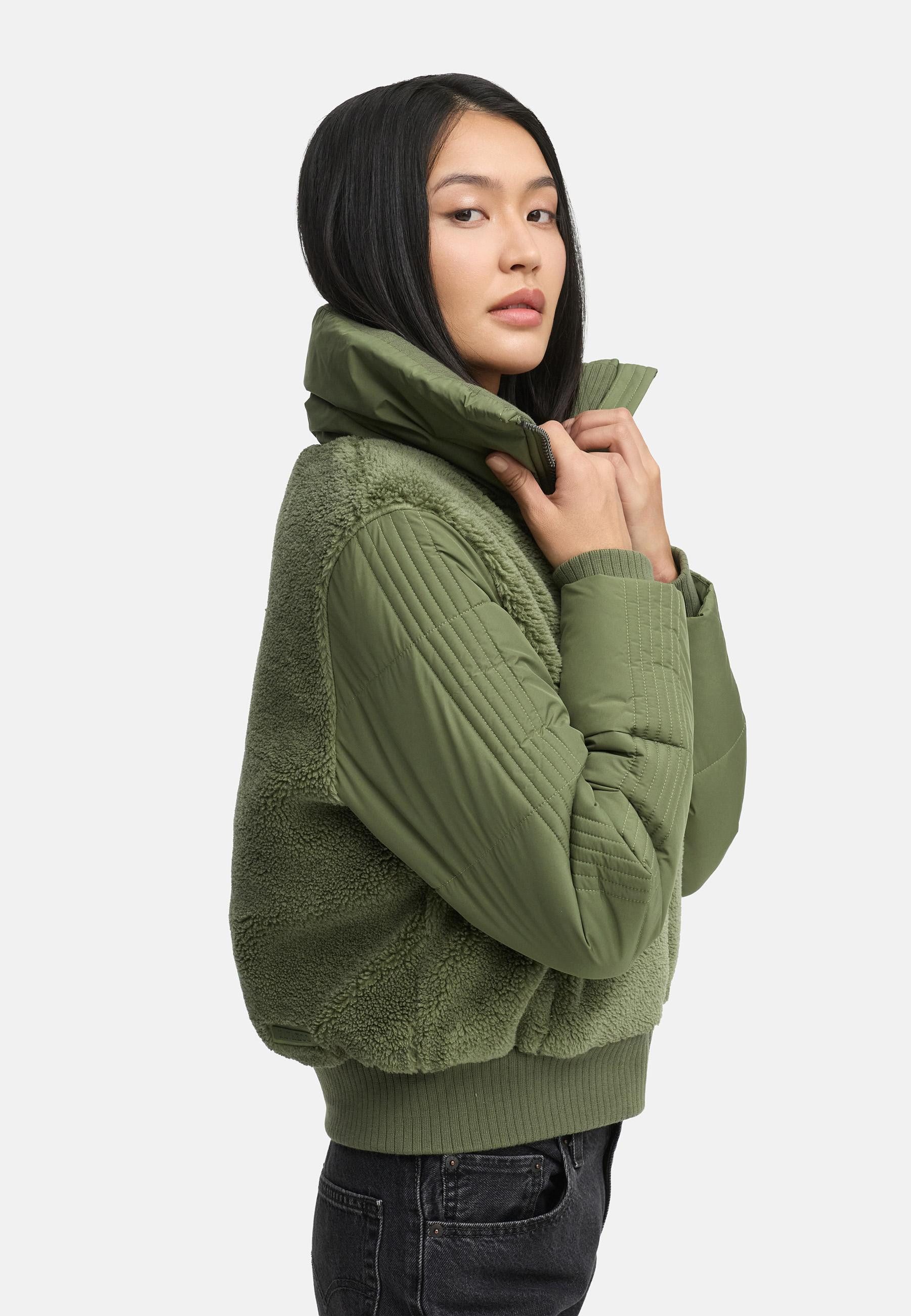 Navahoo Plüschjacke Teddyzone 14 Teddy-Fleece Jacke mit hohem Kragen