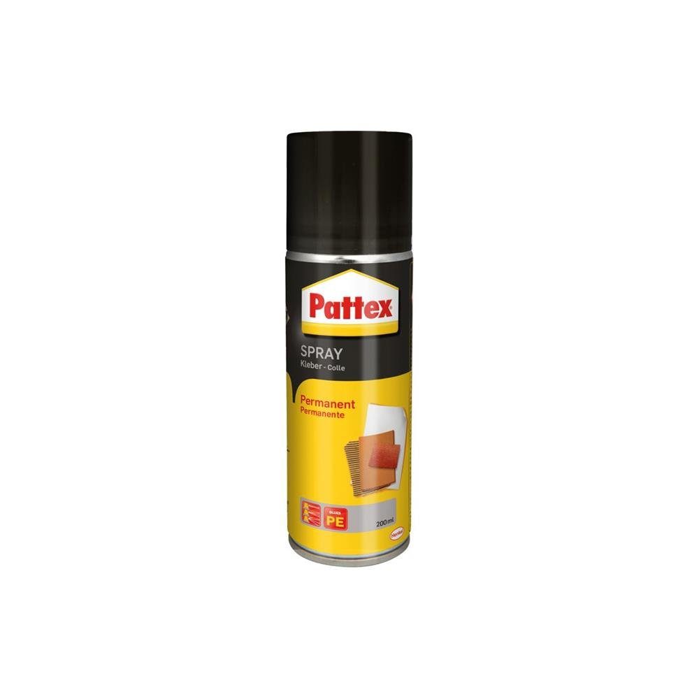 Pattex Klebstoff Power Spray, (Spraydose, 1-tlg), Permanent Sprühkleber, 200 ml, für dauerhafte Sofortklebekraft