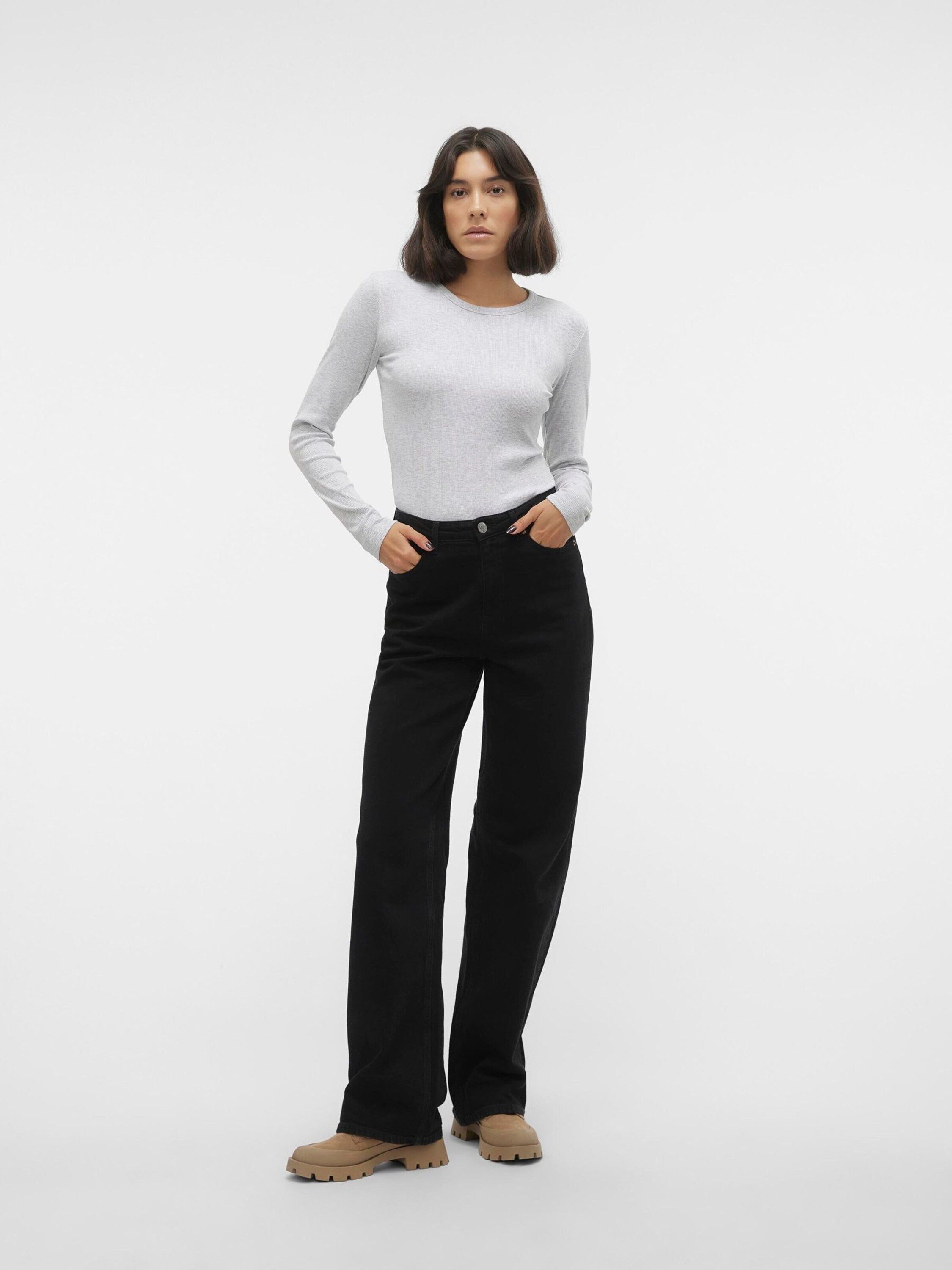 Vero Moda Langarmshirt VMChloe (1-tlg) Plain/ohne Details – Bild 4 von 5