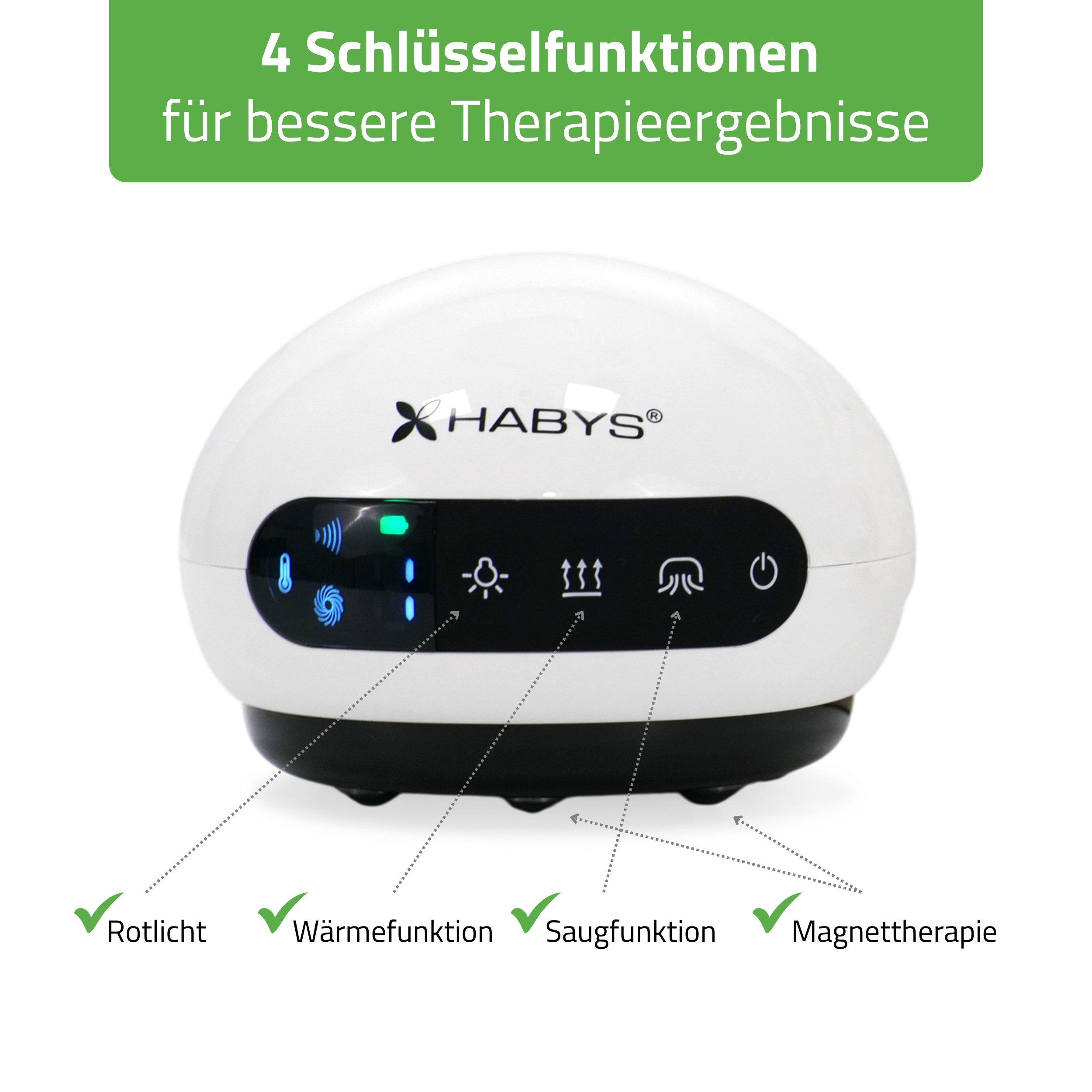 Habys Massageliege Elektrisches Schröpf - Massagegerät Vakuum - Massager 5 Gänge