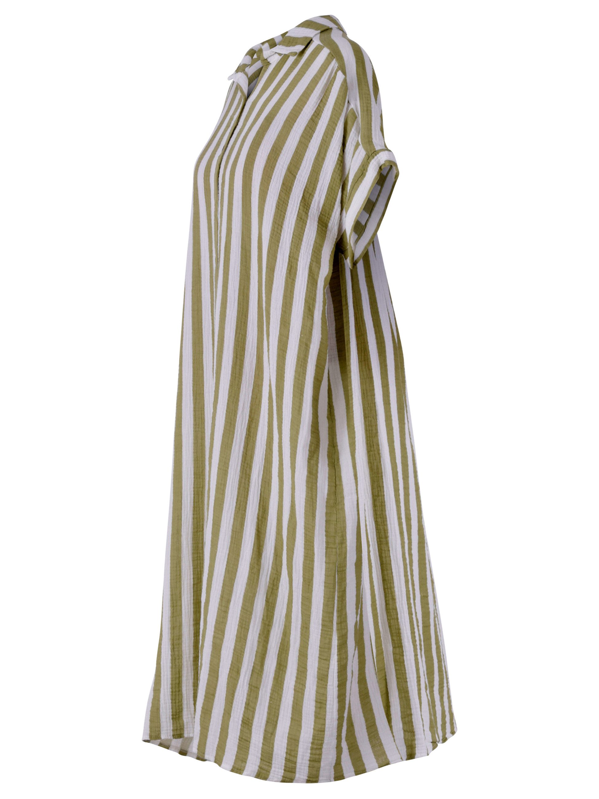 YC Fashion & Style Sommerkleid Hemdblusenkleid in Oversized-Passform Musselin Basic