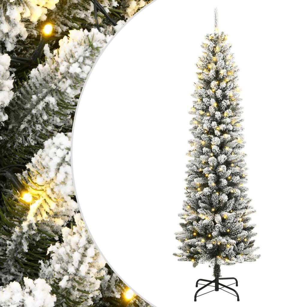 vidaXL LED Baum Künstlicher Weihnachtsbaum mit Schnee 150 LEDs 120 cm