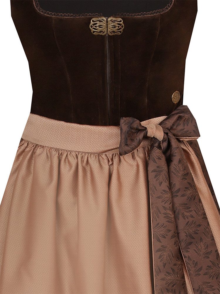 MarJo Dirndl Dirndl Aislingen 70cm Länge lakritz haselnuss