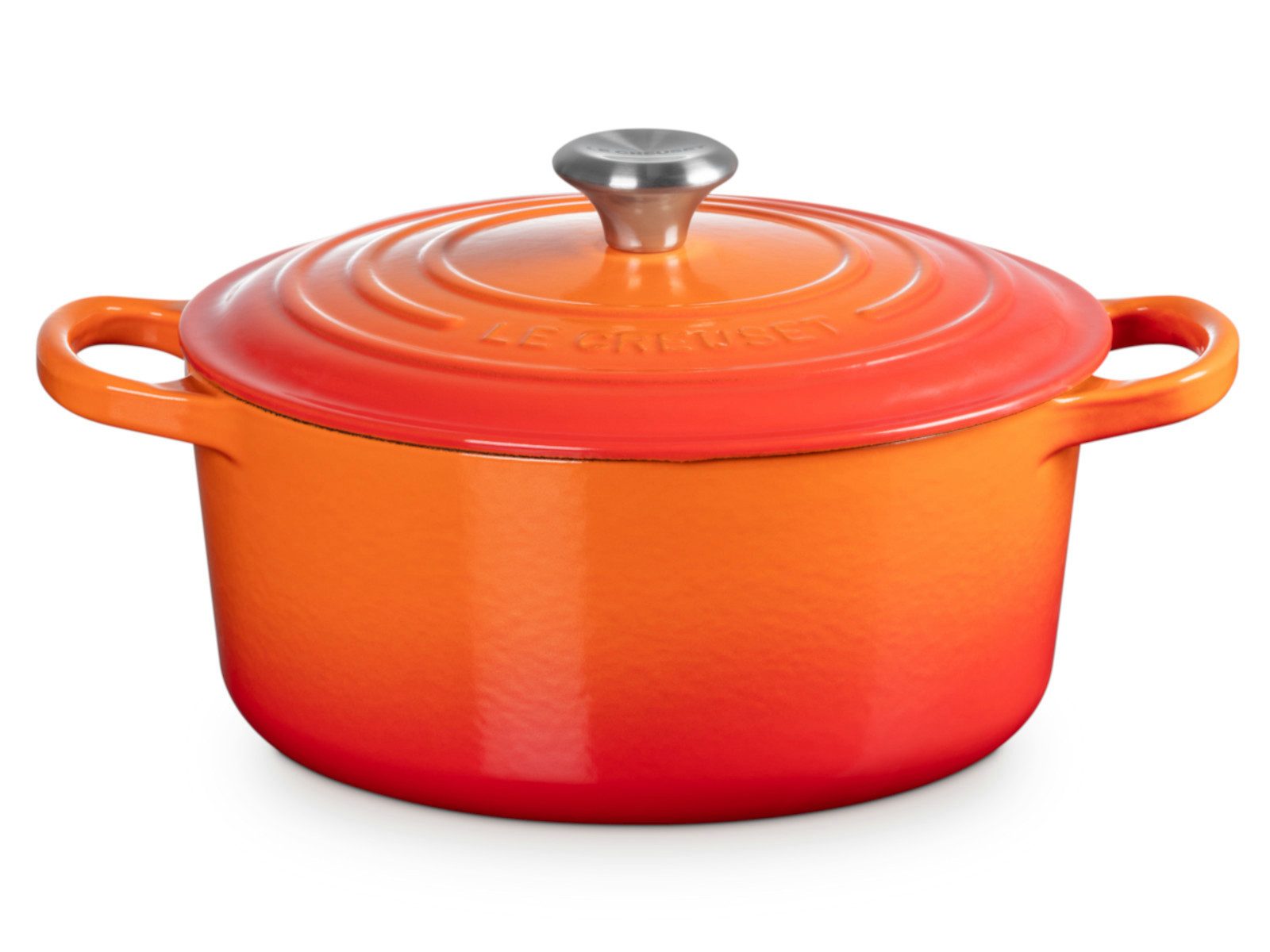 LE CREUSET Каструлі жаровні Каструлі жаровні Signature rund ofenrot 22cm, Emailliertes Gusseisen
