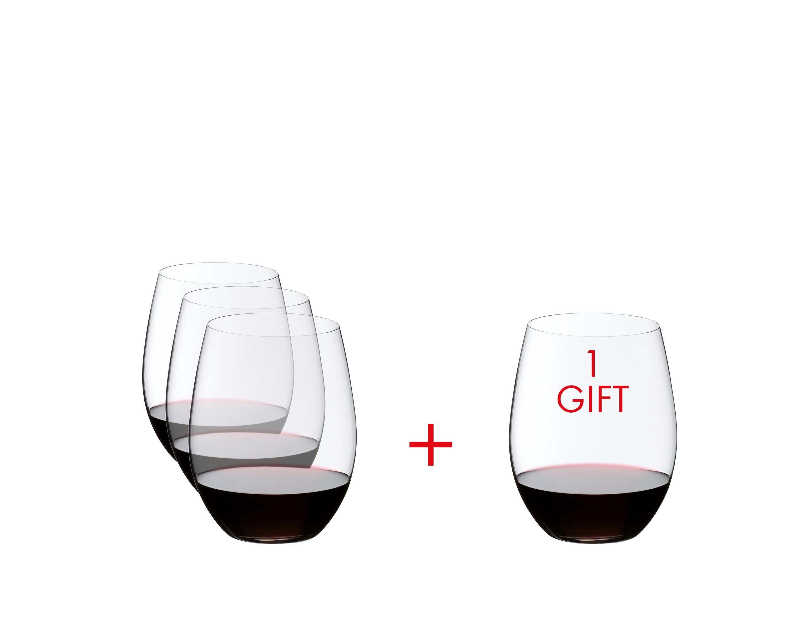 RIEDEL THE WINE GLASS COMPANY Rotweinglas Riedel O Wine Tumbler Cabernet Merlot Kauf 4 Zahl 3, Glas