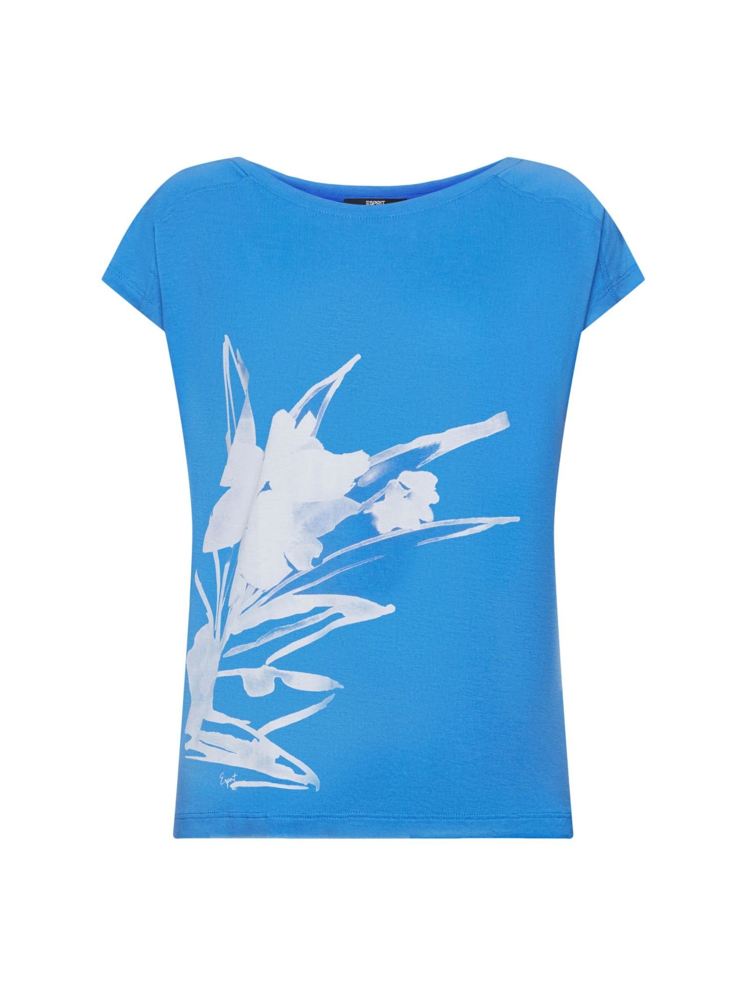 T-Shirt BLUE Print, ECOVERO™ mit Esprit BRIGHT T-Shirt Collection (1-tlg) LENZING™