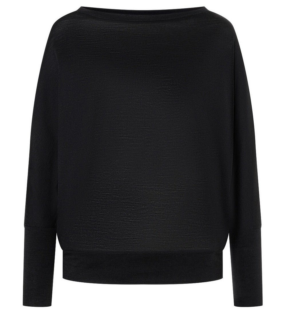 SUPER.NATURAL Langarmshirt Kula Top (Merinowolle) schwarz Damen günstig online kaufen
