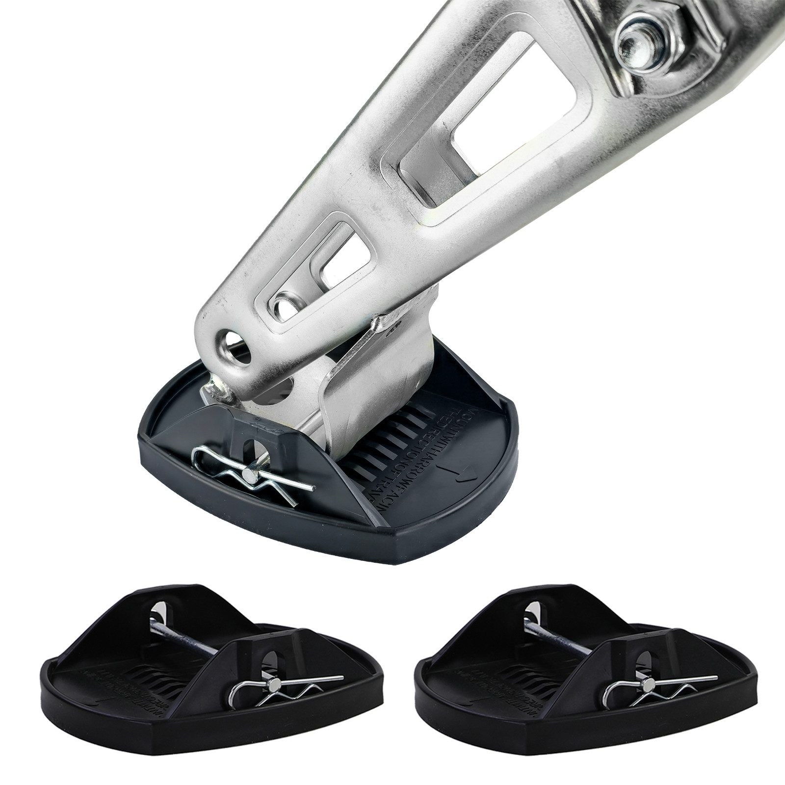 RAMROXX Anhänger Unterlagen Stützplatten für Ausdrehstützen Wohnwagen Caravan 2 Stück