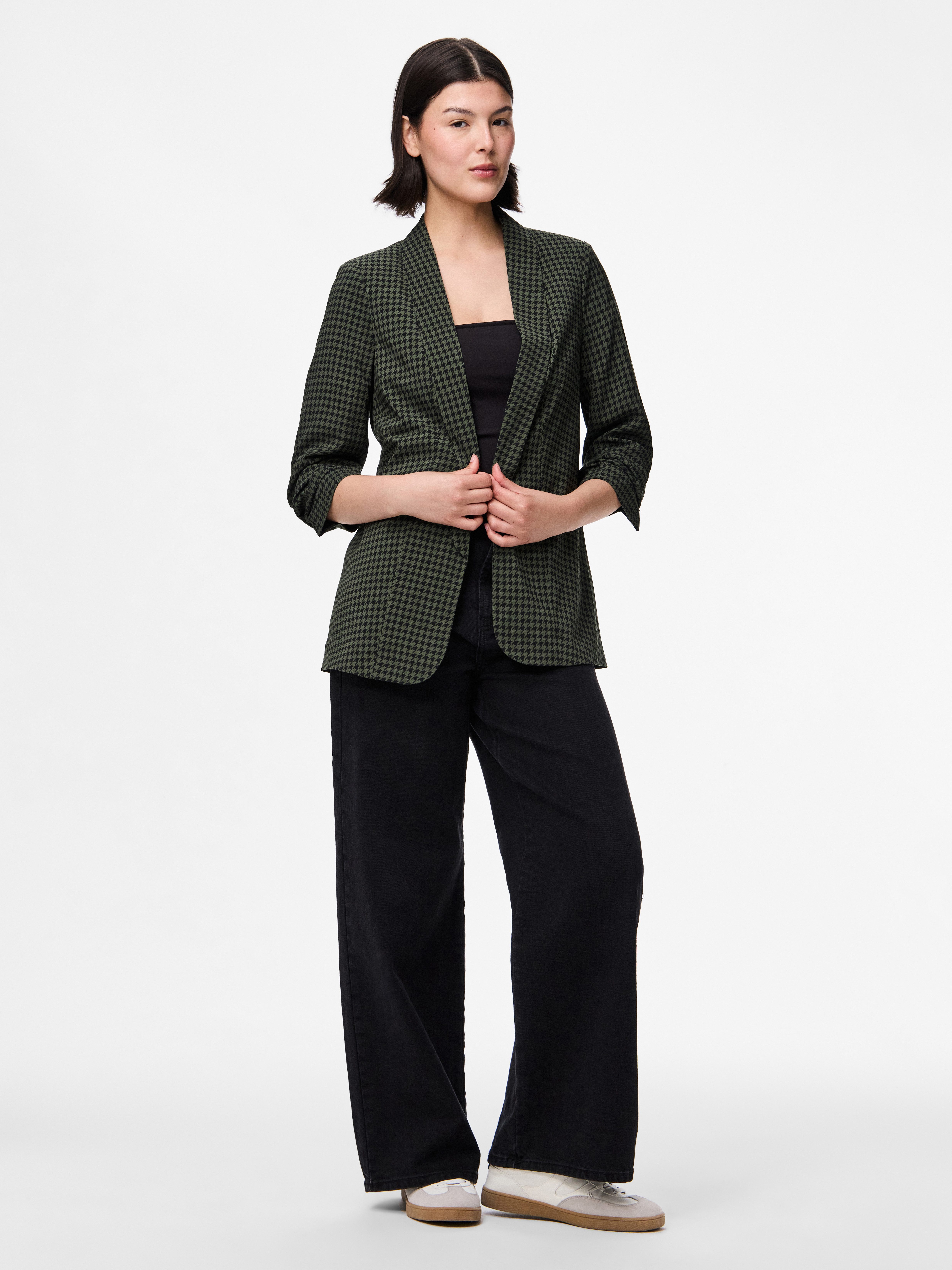 pieces Blusenblazer PCBOSELLA 3/4 PRINTED BLAZER NOOS mit 3/4 Ärmel