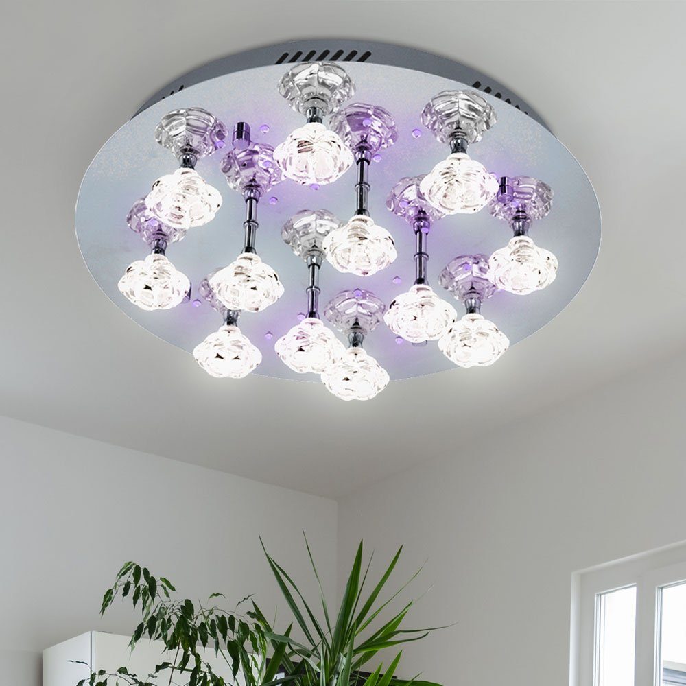 Pendel Decken Leuchte Glas Strahler Wohn Zimmer Retro Design Hänge Lampe pink 